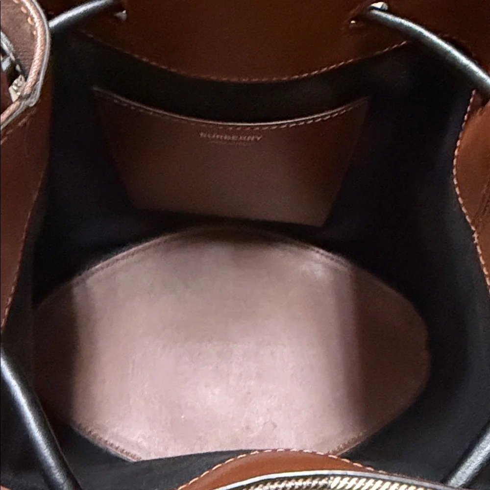 Burberry Dark Birch Small Drawstring Bucket - Picture 9 of 14